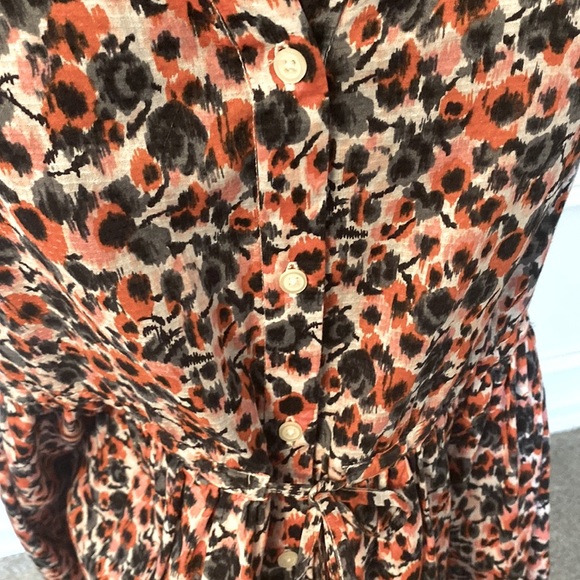 Gap Floral Tie Waist Dress Size 8 - Picture 3 of 5